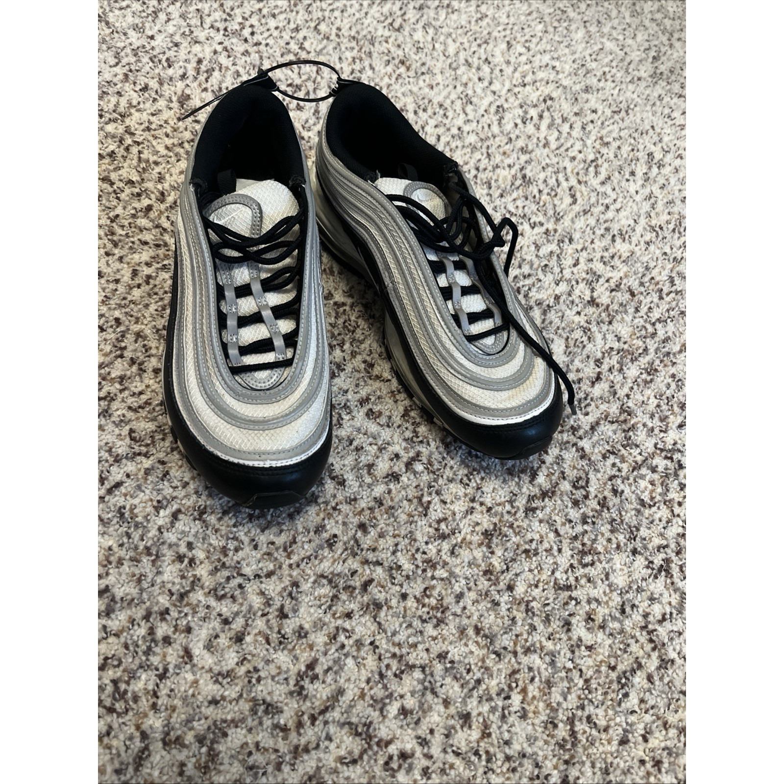 Nike Air Max 97  Black  Reflect Silver  Metallic Silver  White Mens Size 11